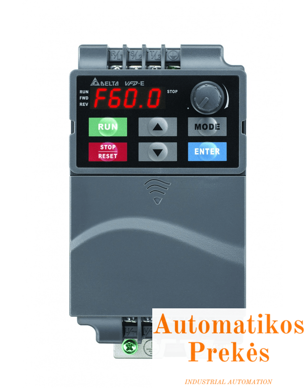 Dažnio keitiklis VFD004E43T, 380V 0.4kW