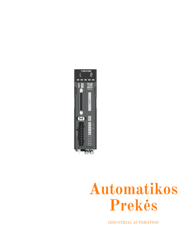 Servo pavara ir variklis, 220V, 0.1kW